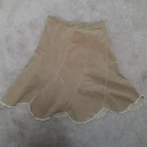 Unique Corduroy Scalloped Skirt
